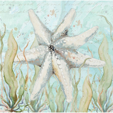 Seaweed Watercolor I Black Modern Wood Framed Art Print with Double Matting by Pinto, Patricia