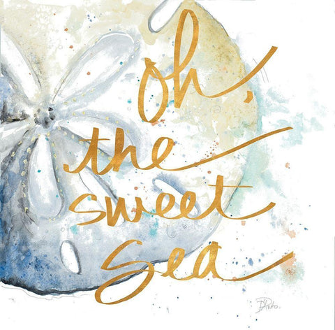 Oh the Sweet Sea White Modern Wood Framed Art Print with Double Matting by Pinto, Patricia