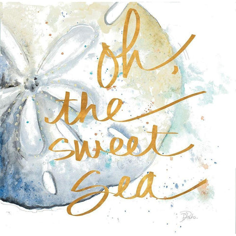Oh the Sweet Sea White Modern Wood Framed Art Print by Pinto, Patricia