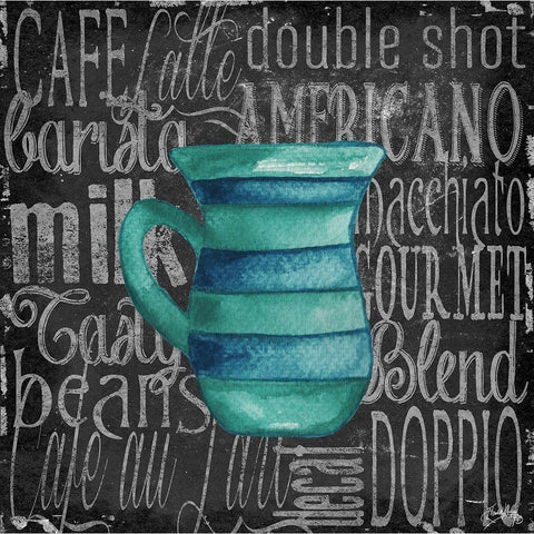 Coffee of the Day IV Black Modern Wood Framed Art Print with Double Matting by Medley, Elizabeth