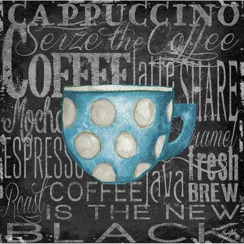 Coffee of the Day VI Black Modern Wood Framed Art Print by Medley, Elizabeth