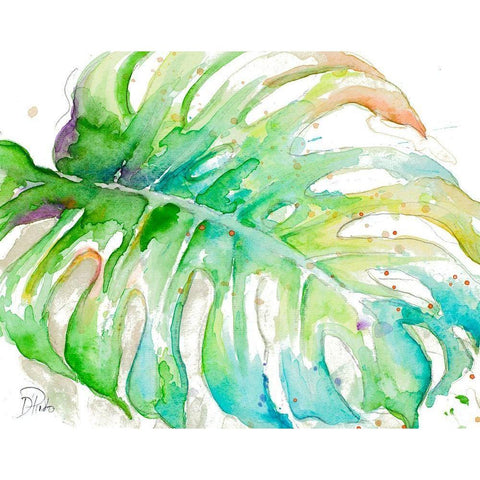 Zoomed Tropical Monstera Black Modern Wood Framed Art Print by Pinto, Patricia