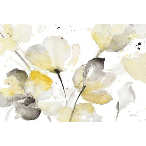 Neutral Abstract Floral I White Modern Wood Framed Art Print by Loreth, Lanie