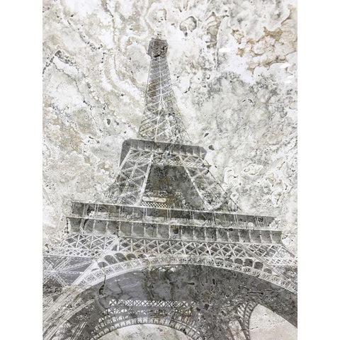 Eiffel View Black Modern Wood Framed Art Print by Navas, Emily