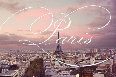 Paris Views White Modern Wood Framed Art Print with Double Matting by Navas, Emily