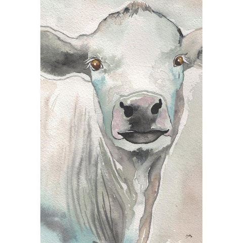 Farm Animal I White Modern Wood Framed Art Print by Medley, Elizabeth