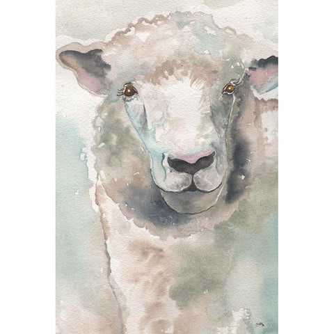 Muted Lamb White Modern Wood Framed Art Print by Medley, Elizabeth