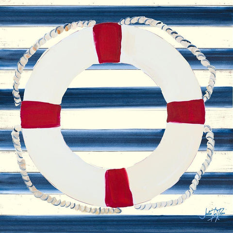 Sailors Life II White Modern Wood Framed Art Print with Double Matting by DeRice, Julie