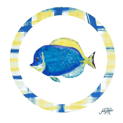 Fish Bowl I Black Modern Wood Framed Art Print with Double Matting by DeRice, Julie