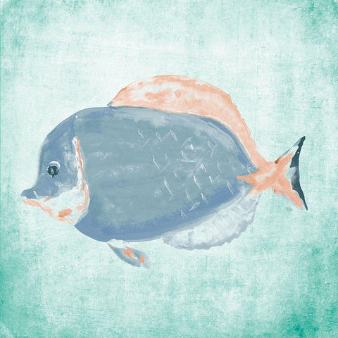 Fish In The Sea I Black Modern Wood Framed Art Print with Double Matting by DeRice, Julie