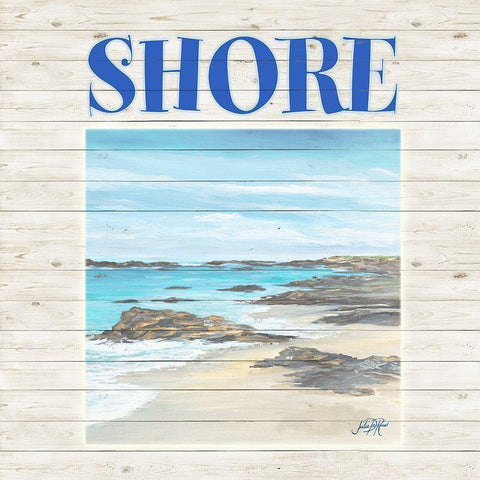 Shore Black Modern Wood Framed Art Print with Double Matting by DeRice, Julie