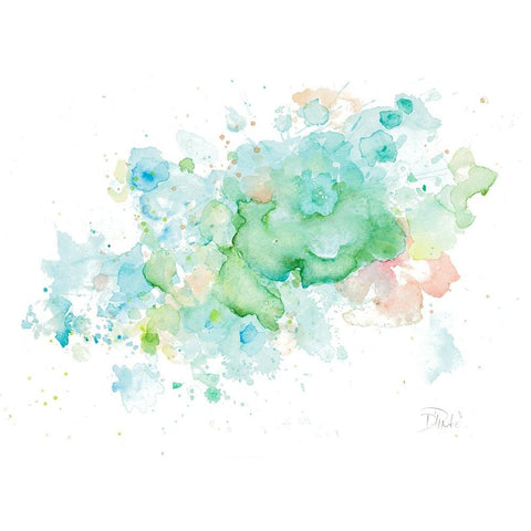 The Wet Flowers White Modern Wood Framed Art Print by Pinto, Patricia