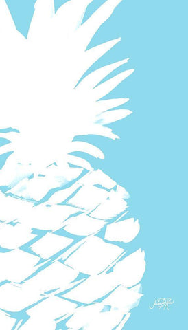 Modern Pineapple I Black Ornate Wood Framed Art Print with Double Matting by DeRice, Julie