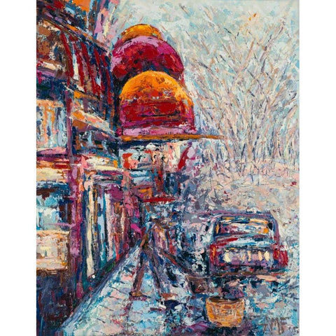 Big Apple Blizzard White Modern Wood Framed Art Print by Coolick, Ann Marie