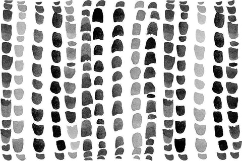 Black and Gray Raindrops White Modern Wood Framed Art Print with Double Matting by Coolick, Ann Marie