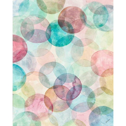 Merging Shapes II Gold Ornate Wood Framed Art Print with Double Matting by Coolick, Ann Marie