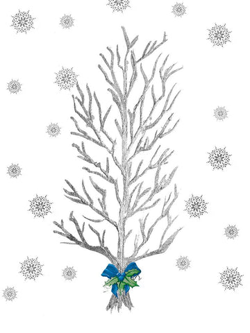 Winter Tree Black Ornate Wood Framed Art Print with Double Matting by Ritter, Gina