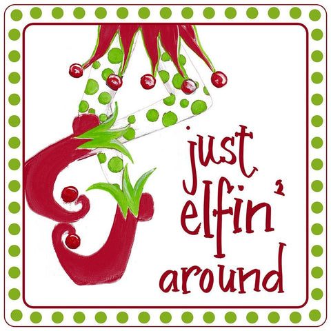 Elfin Around Black Modern Wood Framed Art Print by Ritter, Gina