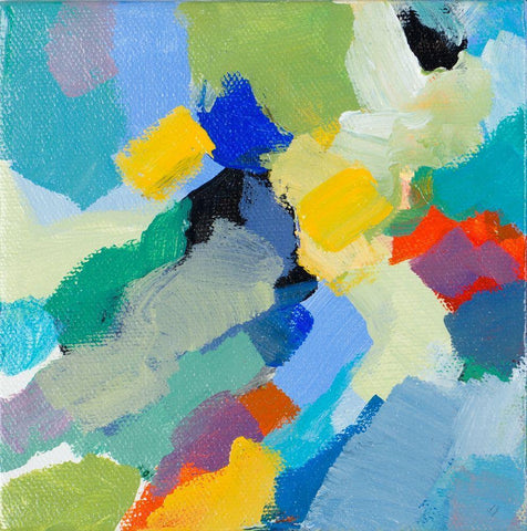 Lets Mingle a Little I White Modern Wood Framed Art Print with Double Matting by Loreth, Lanie