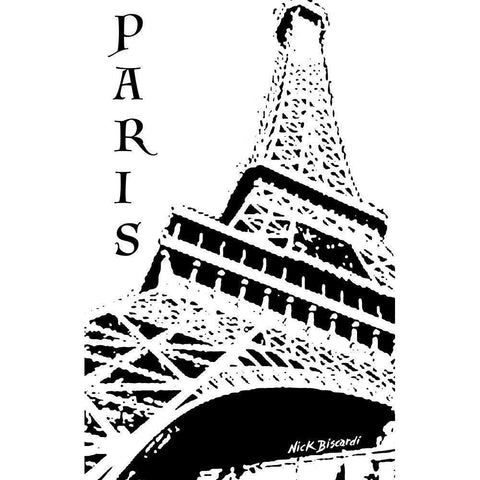 Modern Paris III White Modern Wood Framed Art Print by Biscardi, Nicholas