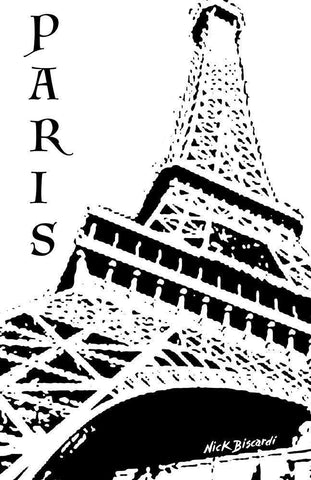 Modern Paris III Black Ornate Wood Framed Art Print with Double Matting by Biscardi, Nicholas