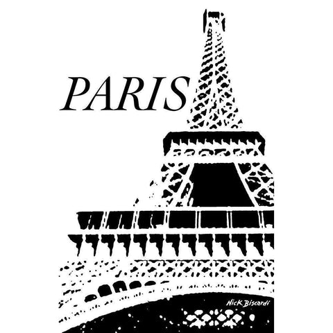Modern Paris II Gold Ornate Wood Framed Art Print with Double Matting by Biscardi, Nicholas