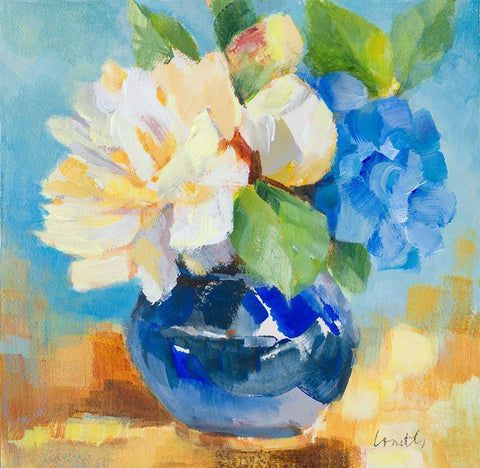 Mid Summer Bloom II White Modern Wood Framed Art Print with Double Matting by Loreth, Lanie