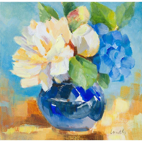 Mid Summer Bloom II White Modern Wood Framed Art Print by Loreth, Lanie