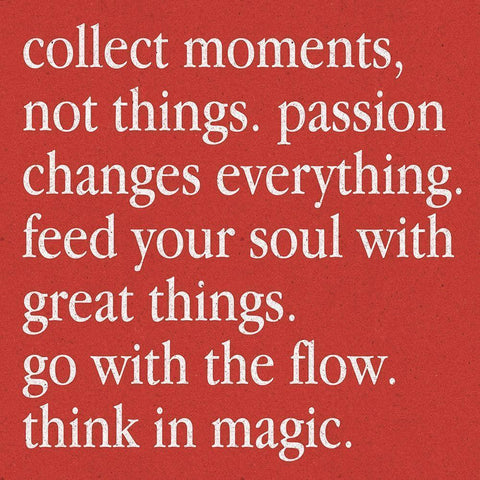 Collect Moments On Red Black Modern Wood Framed Art Print by SD Graphics Studio