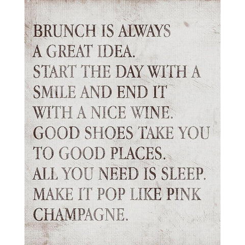 Brunch Is Always A Great Idea Black Modern Wood Framed Art Print by SD Graphics Studio