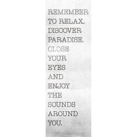 Remember To Relax Black Modern Wood Framed Art Print with Double Matting by SD Graphics Studio