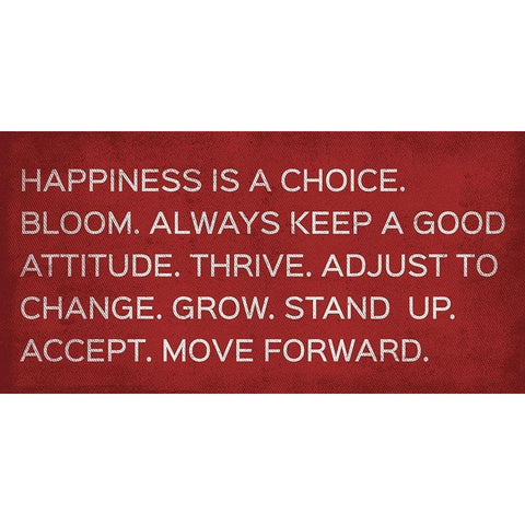 Happiness Is A Choice Gold Ornate Wood Framed Art Print with Double Matting by SD Graphics Studio