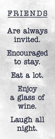 FRIENDS Black Ornate Wood Framed Art Print with Double Matting by SD Graphics Studio