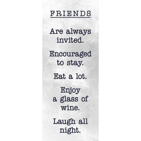 FRIENDS White Modern Wood Framed Art Print by SD Graphics Studio