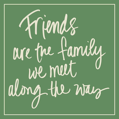 Friends Black Modern Wood Framed Art Print with Double Matting by SD Graphics Studio