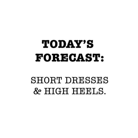 Todays Forecast White Modern Wood Framed Art Print by SD Graphics Studio