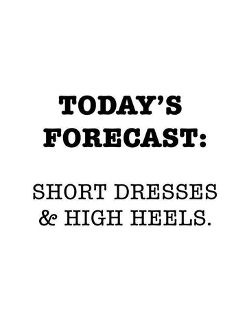 Todays Forecast White Modern Wood Framed Art Print with Double Matting by SD Graphics Studio