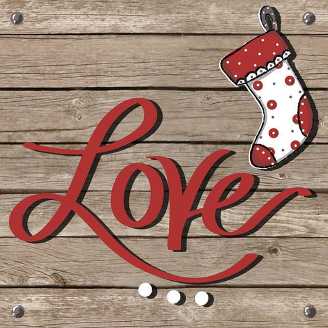 Holiday Feelings on Wood II White Modern Wood Framed Art Print with Double Matting by Mosher, Deidre