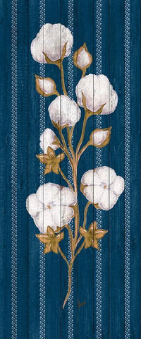 Cotton Wood Floral Stripe II Black Ornate Wood Framed Art Print with Double Matting by Metz, Andi