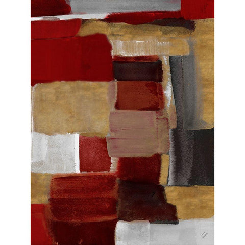 Red and Gold Light II White Modern Wood Framed Art Print by Loreth, Lanie