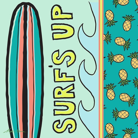 Pop Coastal I Black Ornate Wood Framed Art Print with Double Matting by Edwins, Hugo