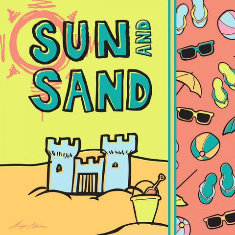 Pop Coastal IV Black Modern Wood Framed Art Print with Double Matting by Edwins, Hugo