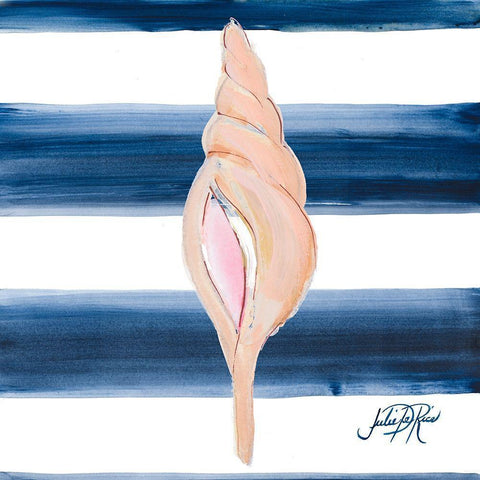 Nautical Shell IV Black Modern Wood Framed Art Print with Double Matting by DeRice, Julie