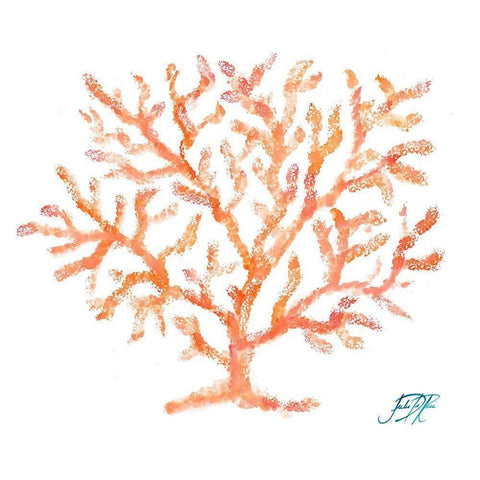 Coral I Black Modern Wood Framed Art Print with Double Matting by DeRice, Julie