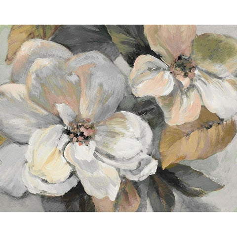 Endless Neutral Blossom II  White Modern Wood Framed Art Print by Loreth, Lanie