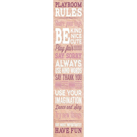 Playroom Rules Gold Ornate Wood Framed Art Print with Double Matting by SD Graphics Studio