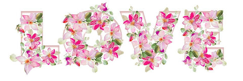 LOVE White Modern Wood Framed Art Print with Double Matting by Loreth, Lanie