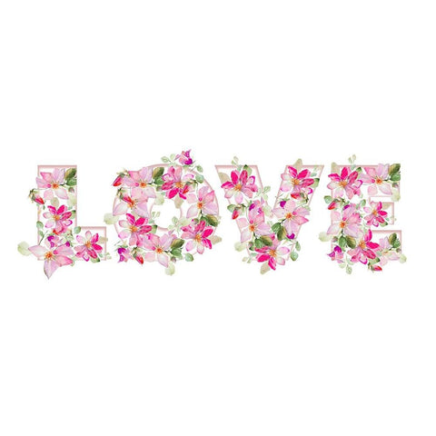 LOVE Black Modern Wood Framed Art Print with Double Matting by Loreth, Lanie