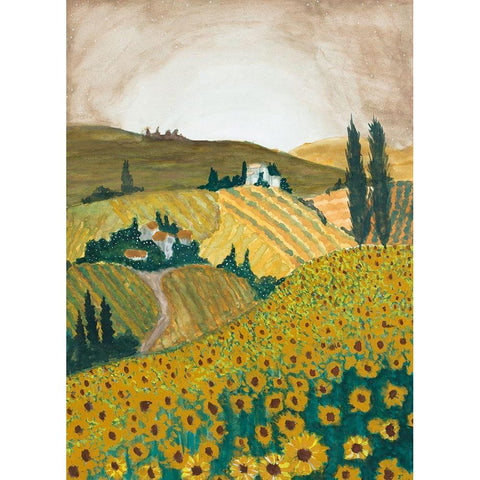 Tuscany Black Modern Wood Framed Art Print with Double Matting by Bucheli, Amaya