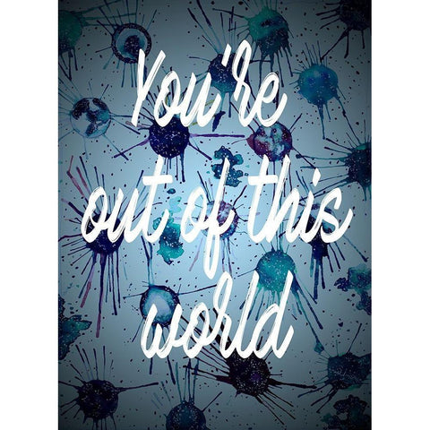 Youre Out Of This World Gold Ornate Wood Framed Art Print with Double Matting by Bucheli, Amaya